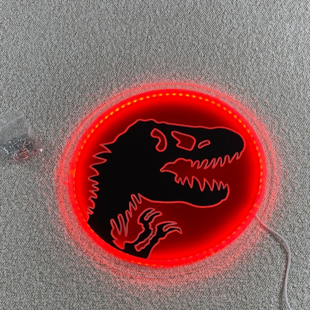 Red Dinosaur LED Terrarium Accent Light - Unbranded